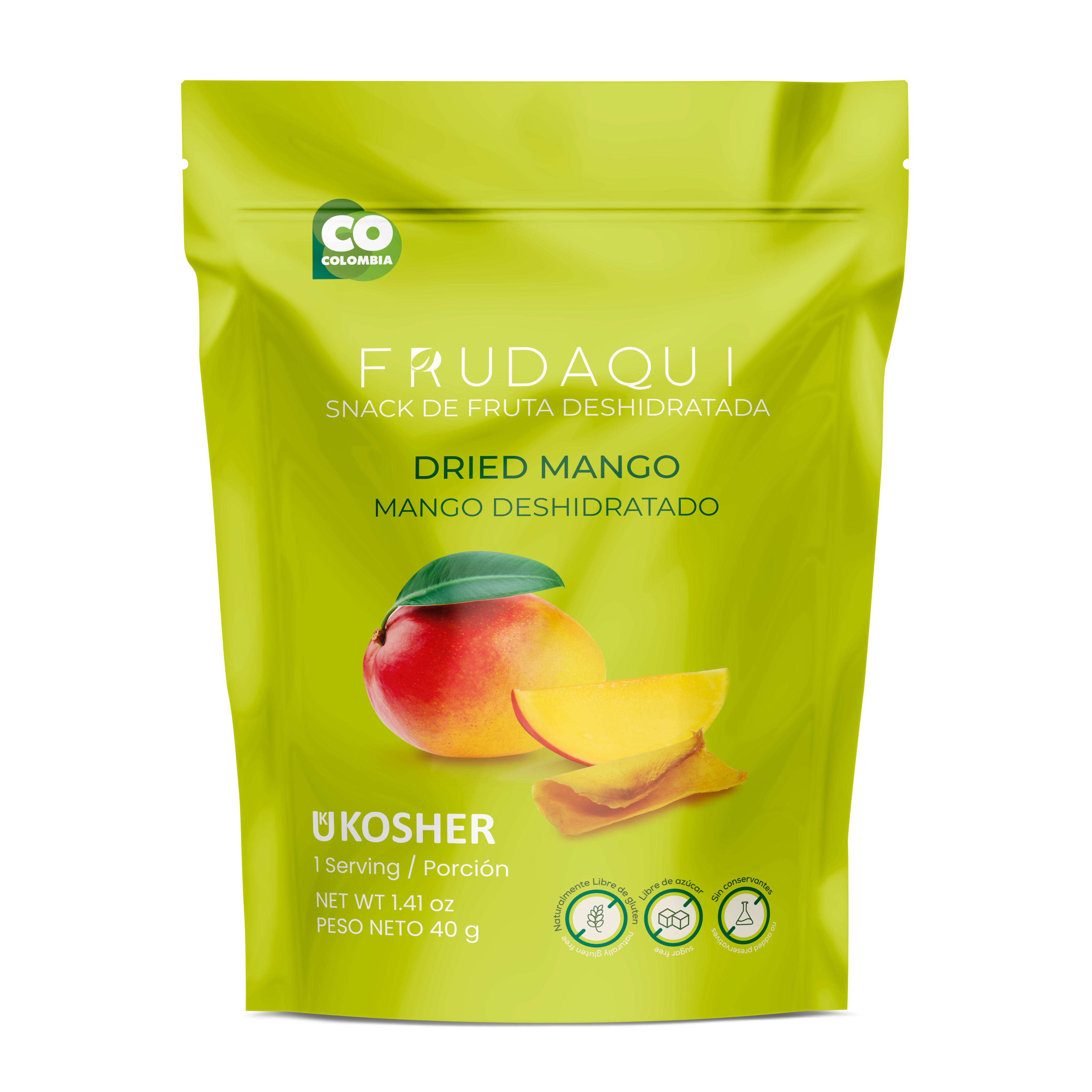 SNACK DE FRUTAS DESHIDRATADAS MANGO  X 40g